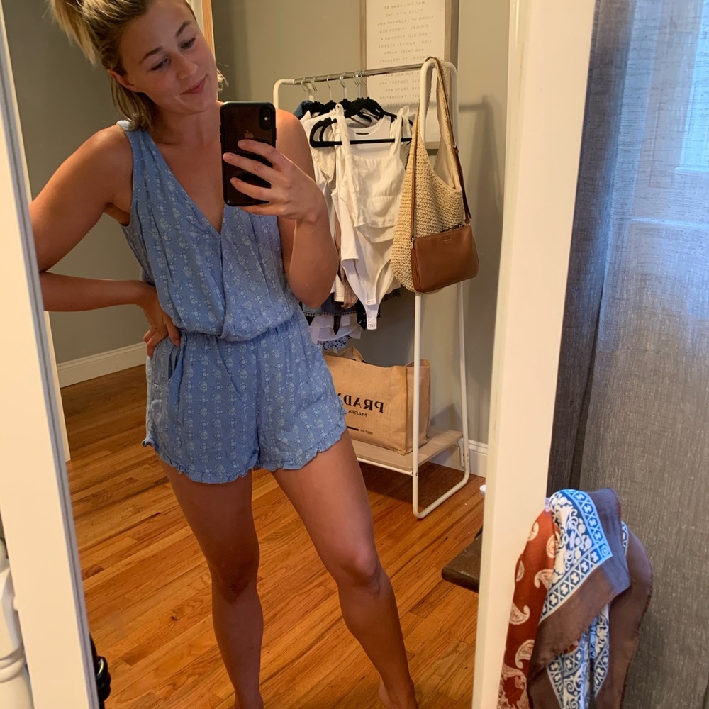 Blue romper: great bathing suit coverup!